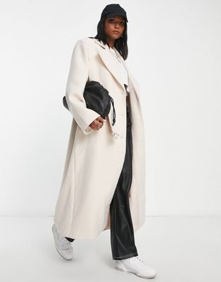 NA-KD x Angelica Blick wool blend coat in beige NA-KD
