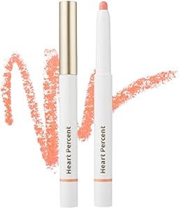 Heart Percent Dote On Mood Lip Pencil, Long-Lasting Creamy Lip Crayon Smooth Color Liner Retractable Lipstick Pencil 0.8g, #01. Peach Beige Heart Percent