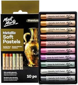 Mont Marte Soft Pastels Signature 72pc, Set of 72 Assorted Colored Pastel Sticks, Vibrant and Blendable, Ideal for Art, Craft, Drawing, Sketching Mont Marte