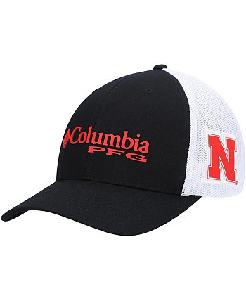 Черная мужская шляпа с логотипом Nebraska Huskers PFG Snapback Columbia