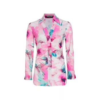 Рубашка Shoreh с цветочным принтом и рюшами Chiara Boni La Petite Robe