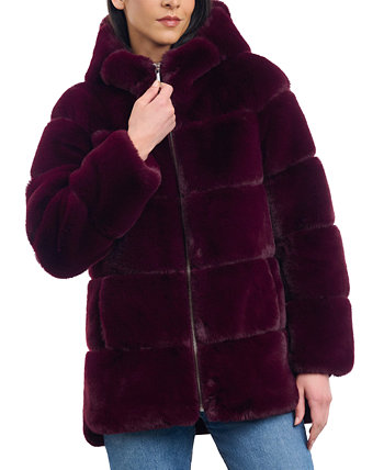 Пальто из искусственного меха Petite с капюшоном Michael Kors
