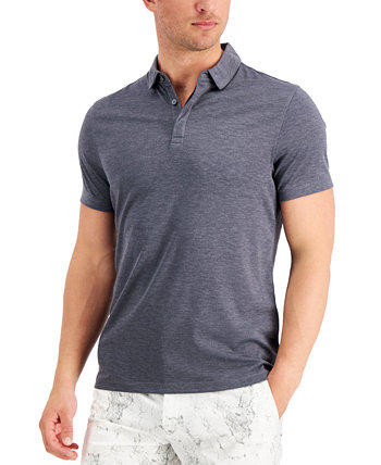 Мужская однотонная рубашка-поло из эластичного эластичного материала, созданная для Macy's Alfani