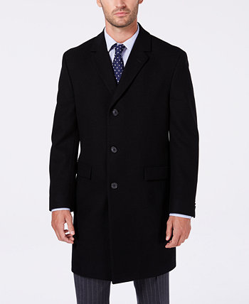 Мужское длинное пальто из мелтона классического / стандартного кроя с планками Nautica