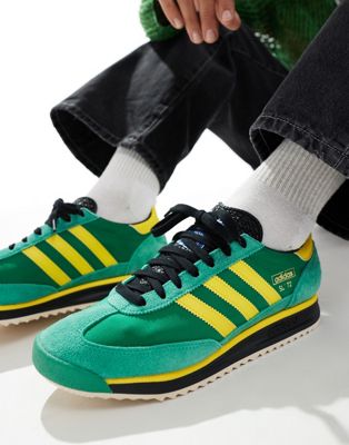 Желто-зеленые кроссовки adidas Originals SL72 Retro Sport Adidas
