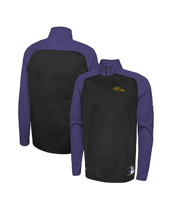 Мужская черная куртка Baltimore Ravens Combine Authentic O-Line Raglan Half-Zip Jacket New Era
