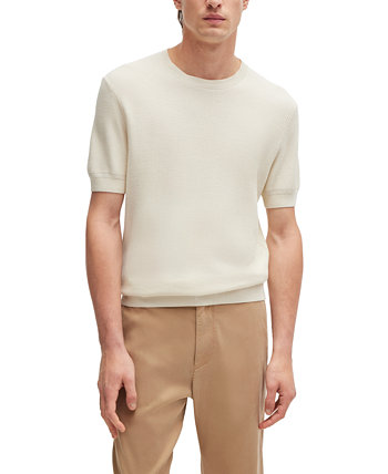 Men's Regular-Fit Short Sleeved Sweater BOSS