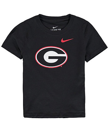 Черная футболка с логотипом Georgia Bulldogs для мальчиков и девочек для малышей Nike