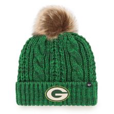 Women's '47 Green Green Bay Packers Logo Meeko Cuffed Knit Hat with Pom Unbranded