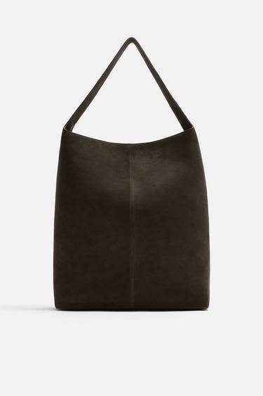 LEATHER TOTE BAG Zara