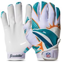 Футбольные перчатки Franklin Sports Miami Dolphins Молодежные футбольные перчатки НФЛ Franklin Sports