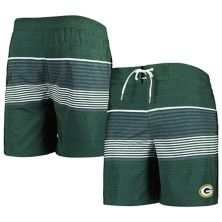 Мужские шорты для плавания G-III Sports by Carl Banks Green Green Bay Packers Coastline Volley Swim Shorts In The Style