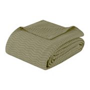 SUPERIOR Jena Cotton Textured Chevron Lightweight Woven Blanket Superior