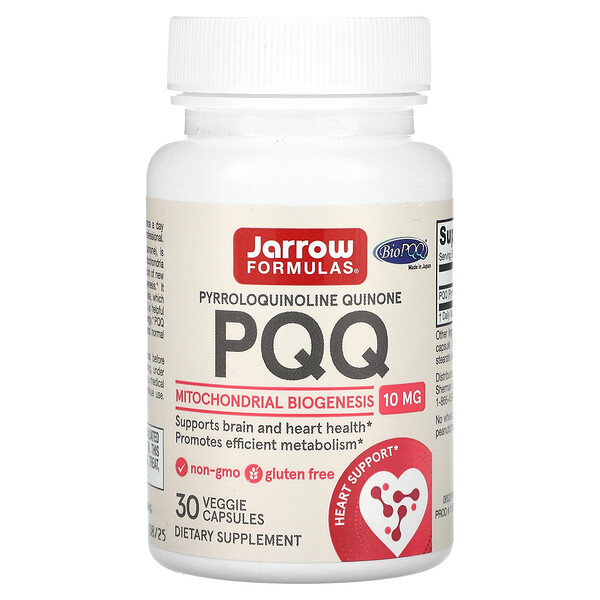 PQQ, 10 мг, 30 растительных капсул Jarrow Formulas