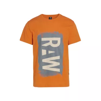Футболка с нарисованным логотипом Raw G-STAR RAW