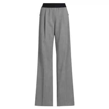 Wool-Blend Pull-On Suiting Trousers Helmut Lang