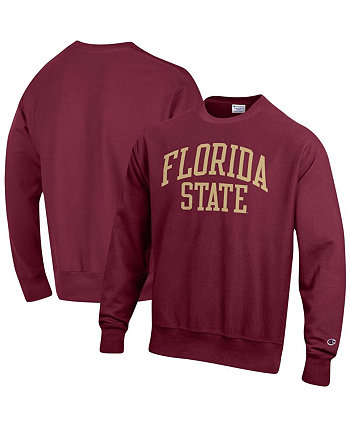Мужская толстовка с пуловером Garnet Florida State Seminoles Arch Reverse Weave Champion