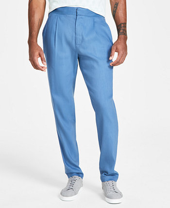 Мужские льняные брюки со складками спереди, созданные для Macy's Alfani