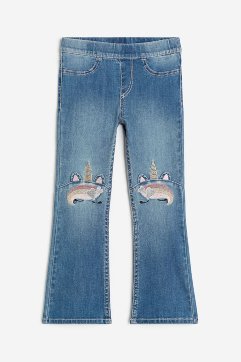 Расклешенные джинсы суперстрейч H&M