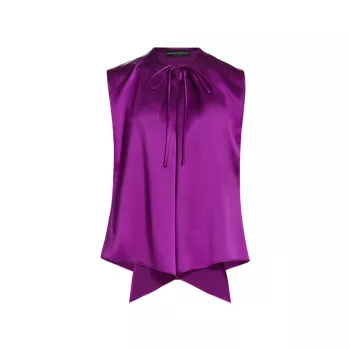 Женственная атласная блузка с запахом Frederick Anderson