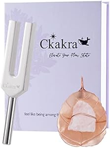 Ckakra Biofield Therapy Mindfulness Tuning Fork Kit,Mind and Body Healing, Healing Crystal Kit, Anxiety & Stress Relief, Inner Peace, 741hz Solfeggio Frequencies for Throat Chakra,Peacock Ckakra