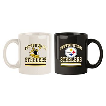 Керамические кружки Pittsburgh Steelers 15oz, набор из 2 штук с яркими принтами Logo Brand