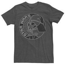 Мужская футболка с портретным принтом Star Wars Darth Vader Circle Line Star Wars