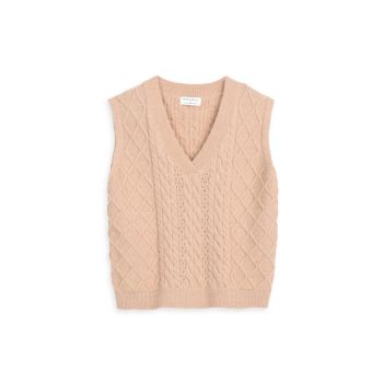 Girl's Cable-Knit Sweater Vest Mini Molly