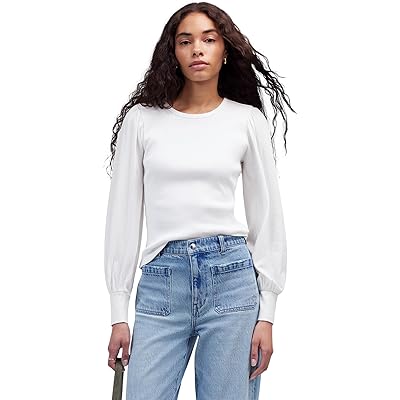 Puff Sleeve Woven Mixy Long Sleeve Madewell