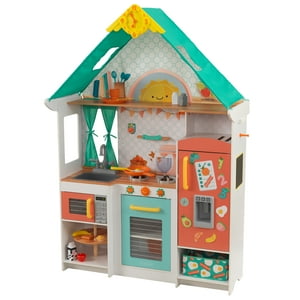 KidKraft Morning Sunshine Play Kitchen with 20 Pretend Food Accessories KidKraft