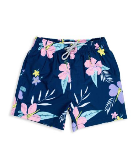 Little Boy&#8217;s Tropical Floral-Print Swim Shorts Vintage Summer
