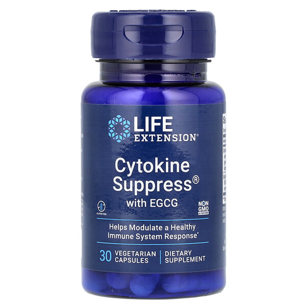 Cytokine Suppress с EGCG - 30 вегетарианских капсул - Life Extension Life Extension