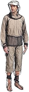 LIXADA Mesh Suit Set with Jacket Hood, Mitts, Socks & Storage Sack - Ultra-fine Net Mesh Clothing for Fishing Hiking Camping LIXADA