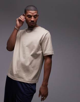 ARKET heavyweight jersey oversized T-shirt in beige Arket