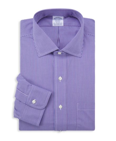 Mens Clothing Shirts Formal shirts Purple for Men Brooks Brothers Cotton Soho-fit Dress Shirt in Lavender 