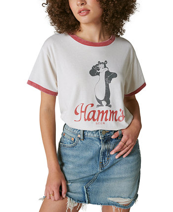 Женская укороченная футболка Hamm's Lucky Brand