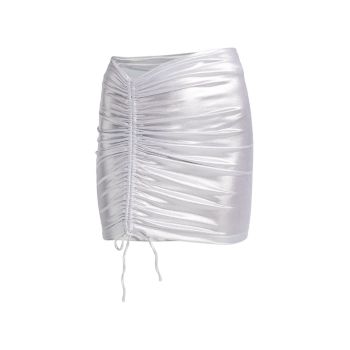 Металлизированная мини-юбка Margaritta с рюшами ROTATE BIRGER CHRISTENSEN