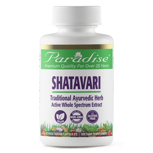 Paradise Herbs Shatavari -- 60 вегетарианских капсул Paradise Herbs