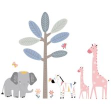 Lambs & Ivy Jazzy Jungle Elephant/zebra/giraffe/tree Wall Decals/stickers Lambs & Ivy