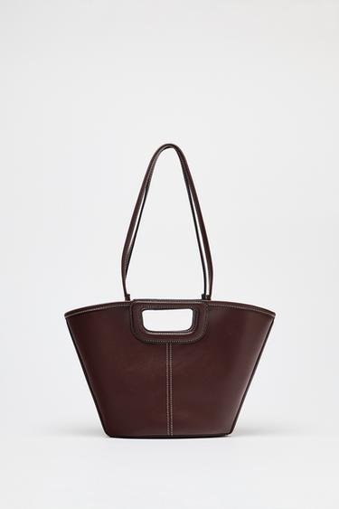 TOPSTITCHED SHOPPER BAG Zara