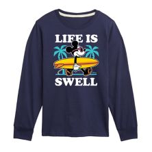 Disney's Mickey Mouse Boys 8-20 Life Is Swell Long Sleeve Graphic Tee Dinsey