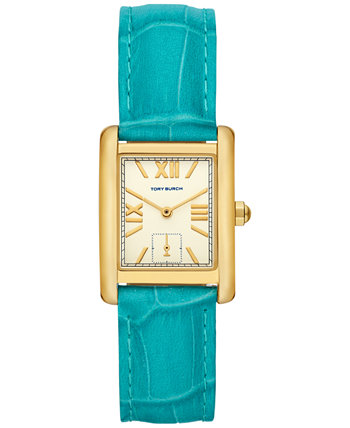 Женские часы The Eleanor с синим кожаным ремешком, 25 мм Tory Burch