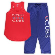 Women's Concepts Sport Red/Royal Chicago Cubs Plus Size Meter Tank Top & Pants Sleep Set Unbranded