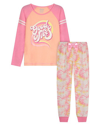 Пижамный комплект из 2 предметов для больших девочек с принтом тай-дай Sleep On It