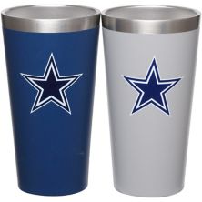 Dallas Cowboys Team Color 2-Pack Stainless Steel Pint Glass Unbranded