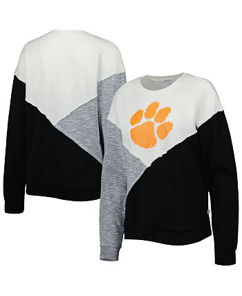 Женский кремово-черный свитшот-пуловер Clemson Tigers Star Player с кусочками Touch