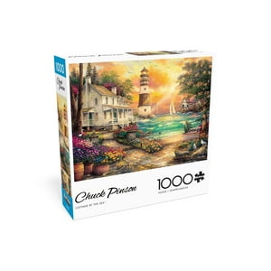 Buffalo Games Chuck Pinson Cottage by the Sea 1000-Piece Interlocking Jigsaw Puzzle for Adults Ages 14+ Buffalo Games