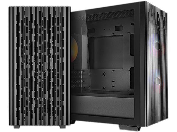 DeepCool MATREXX 40 3FS with Full-size Tempered Glass Side Panel, High Airflow Cooling, Three Included Fans, and Removable Drive Cage Micro ATX/Mini ITX Tower Case DEEPCOOL