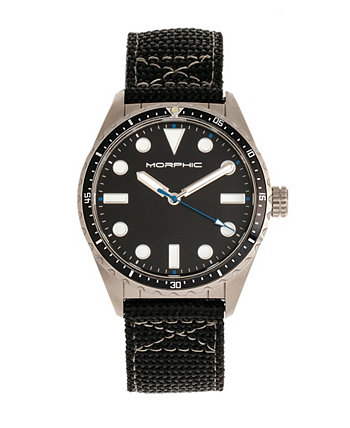 Женские часы серии M69 черного, коричневого, синего или оливкового цвета с парусиновым ремешком, 45 мм Morphic