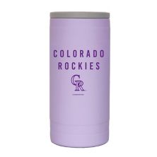 Colorado Rockies 12oz. Lavender Soft Touch Slim Coolie Logo Brand
